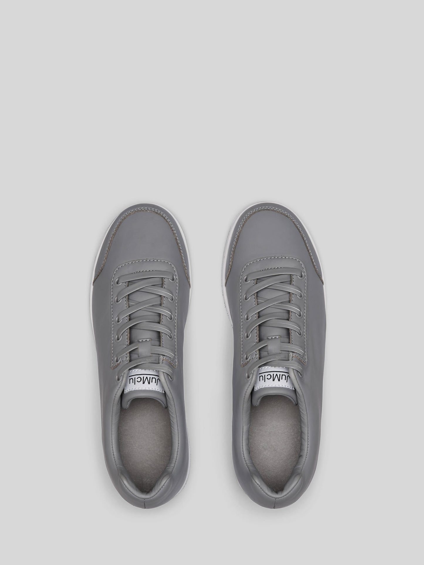 Grey Leather Luxury Fashion Sneaker