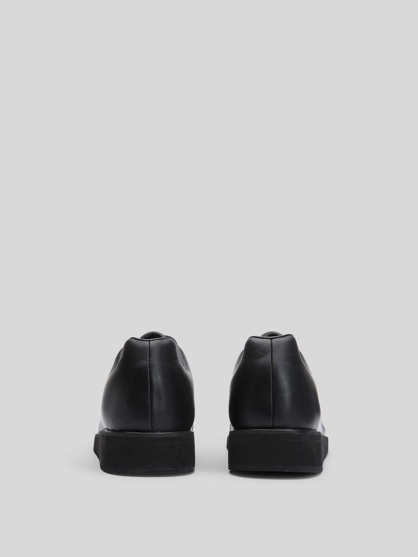 JuMclu Black Leather Luxury Fashion Sneaker