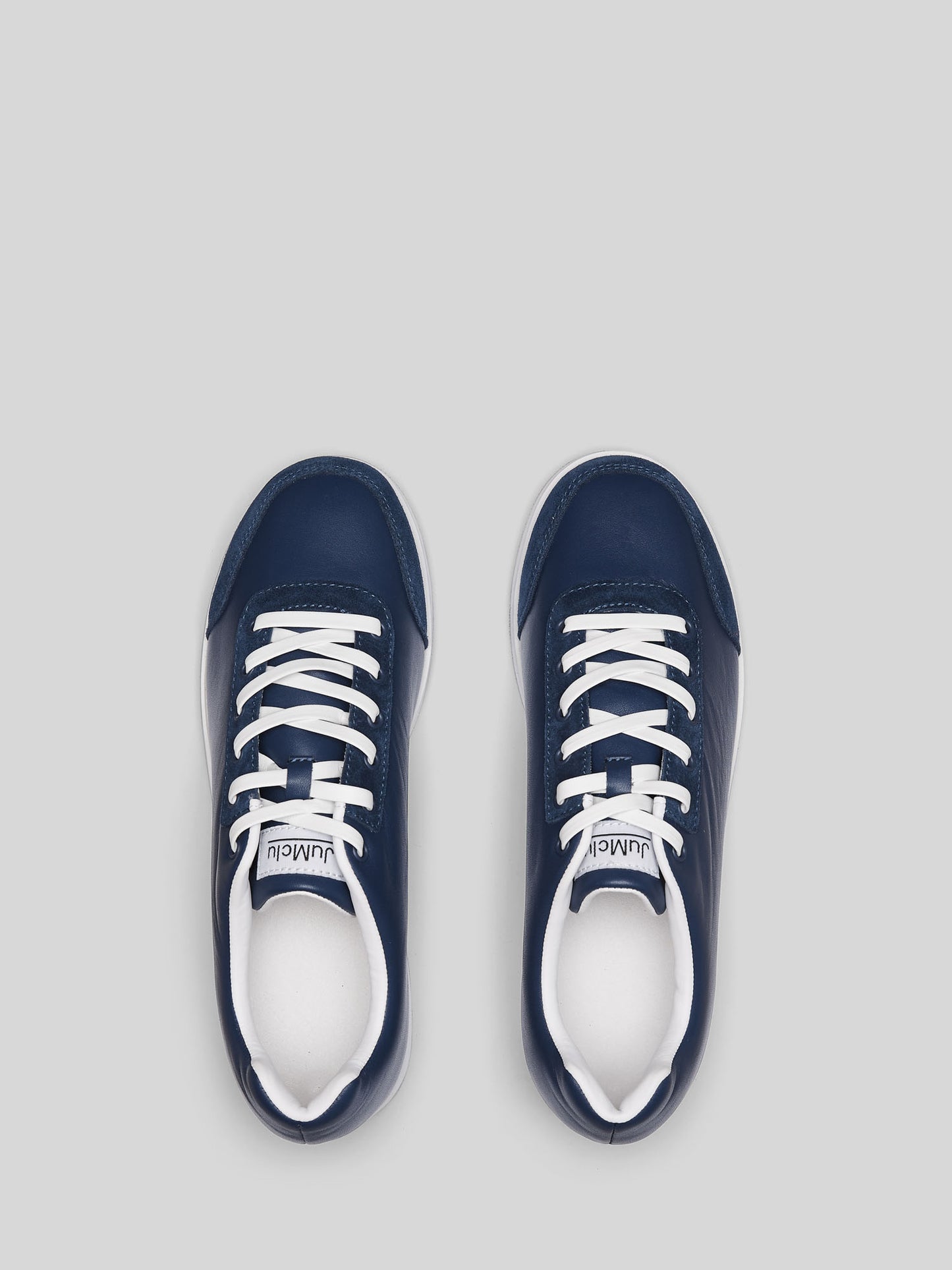 Navy Leather/Suede Luxury Fashion Men’s Portal Sneaker Above