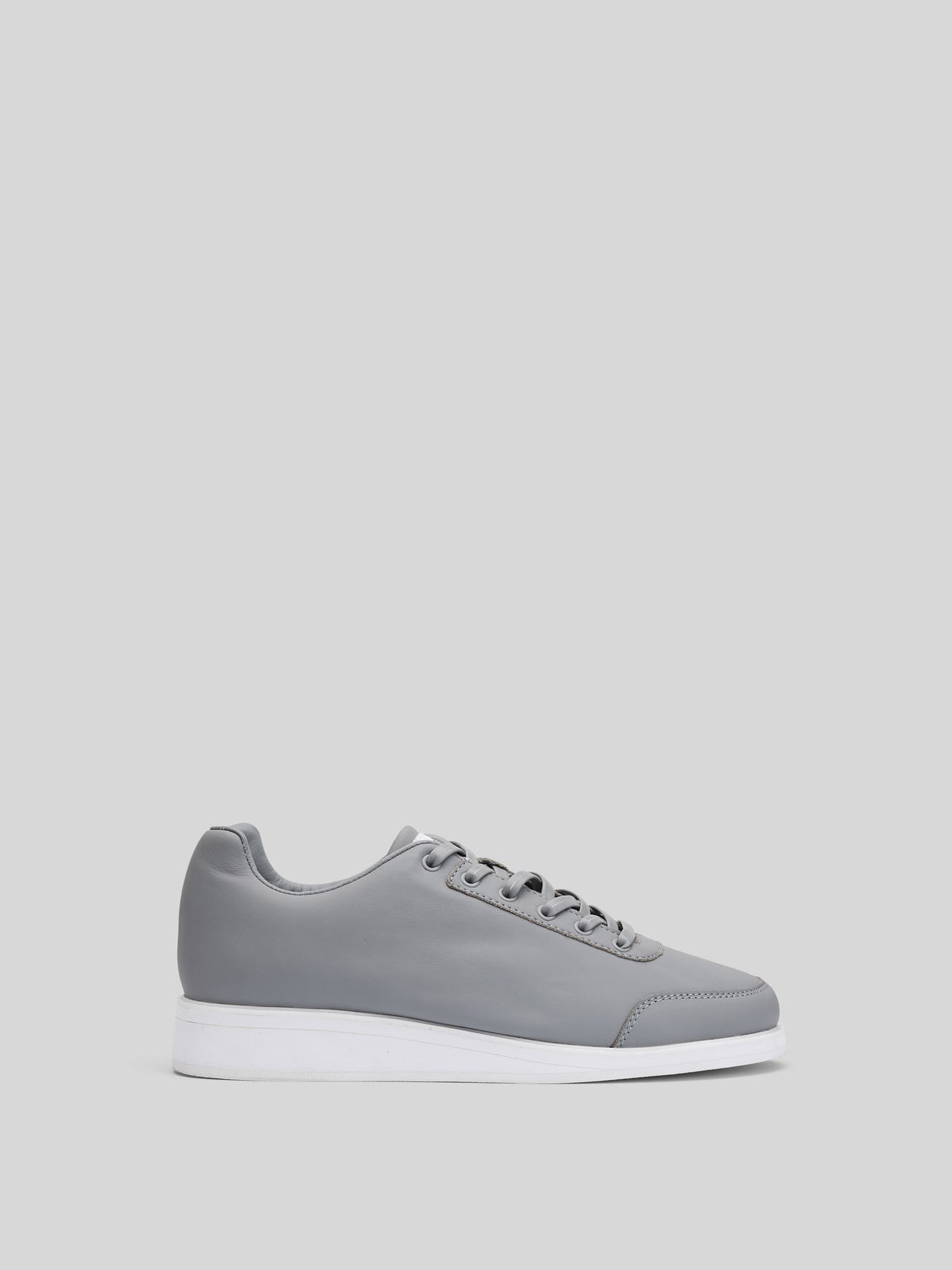 Grey Leather Luxury Fashion Portal GL Mens Sneaker 