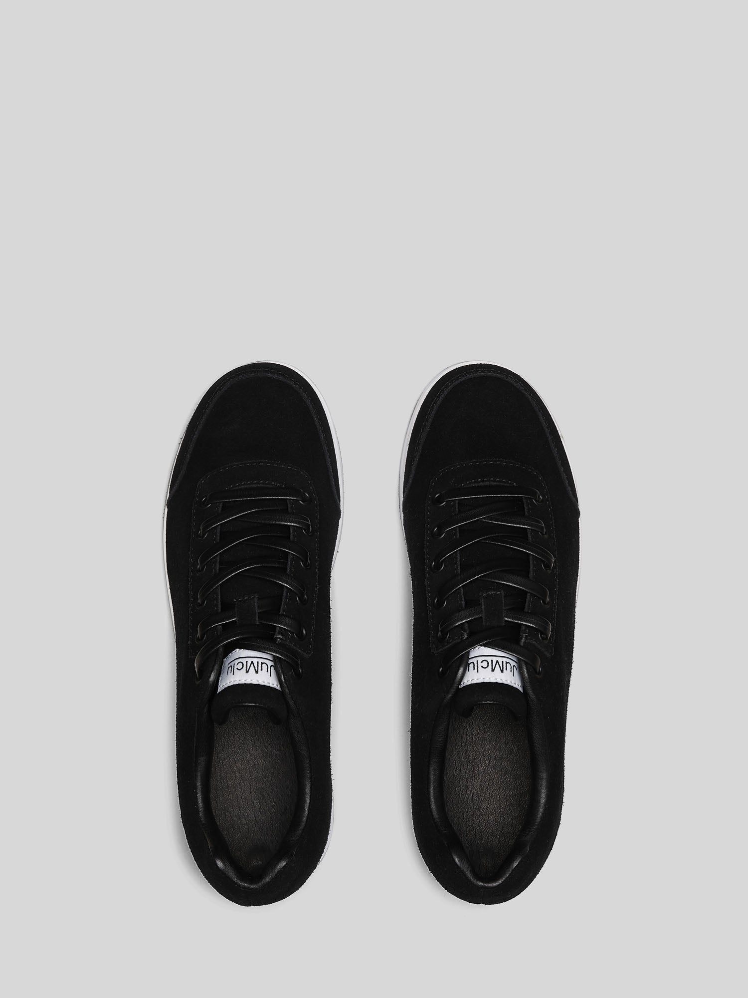 JuMclu Black Suede Luxury Fashion Men’s Sneaker Above BS