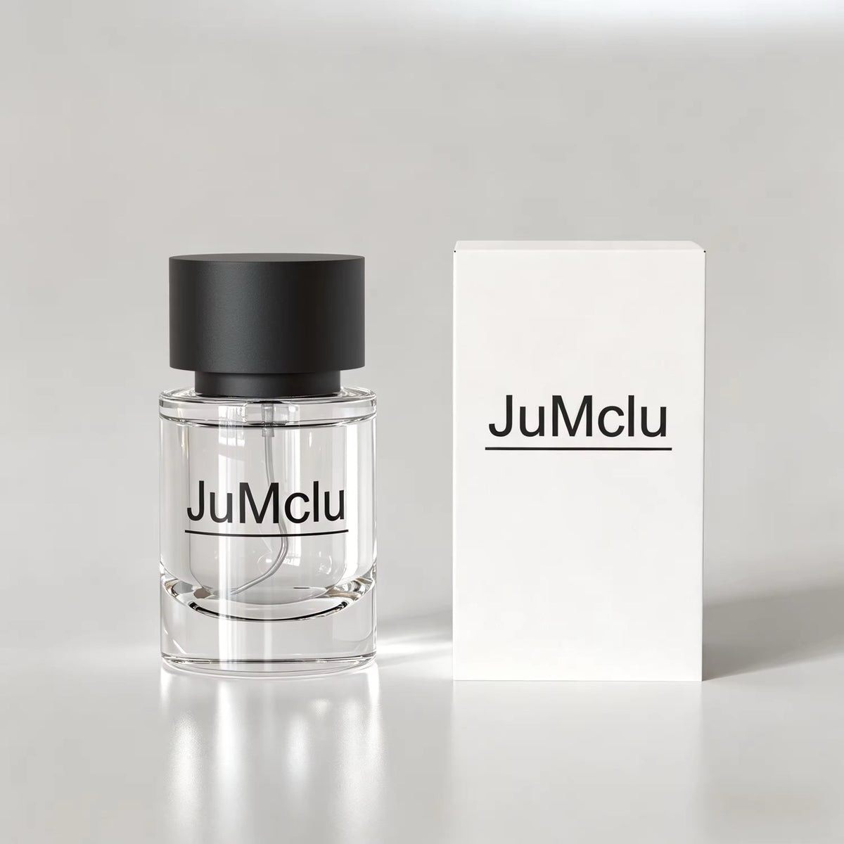 JuMclu Portal Eau de Parfum — luxury minimalist unisex fragrance bottle, clean modern design, premium scent for men and women.