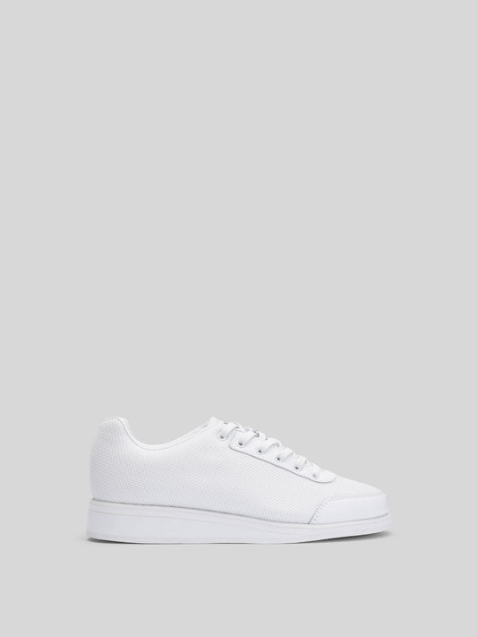 JuMclu White leather and mesh luxury WLM Portal men’s sneaker featuring a premium mixed‑material upper, minimal designer silhouette, refined craftsmanship, and high‑fashion detailing.
