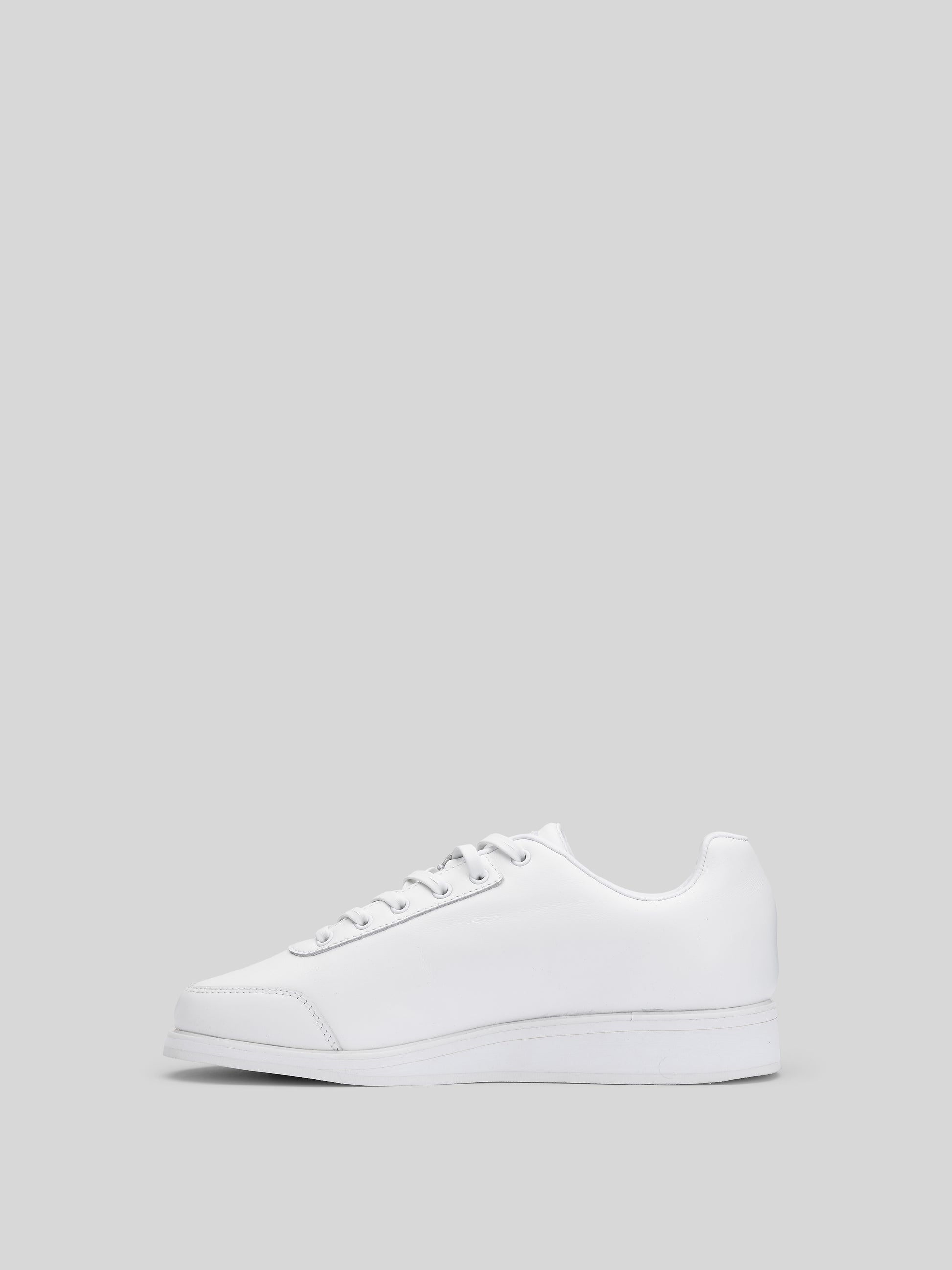 JuMclu White Leather Luxury WL Fashion Sneaker 