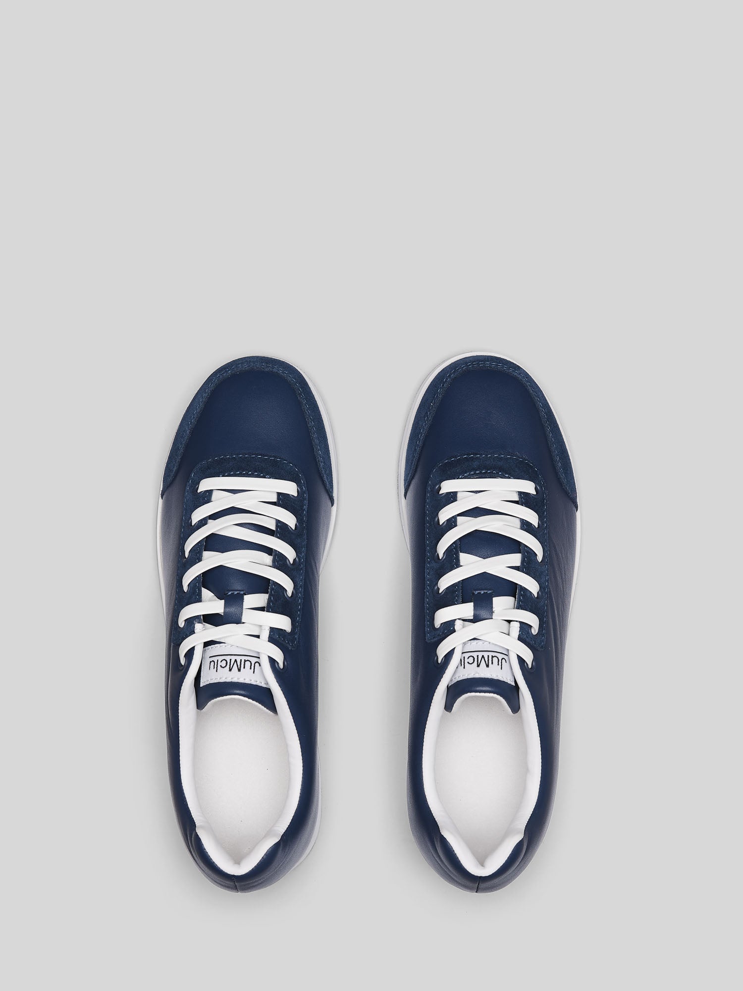 Navy Leather/Suede Luxury Fashion Men’s Portal Sneaker Above