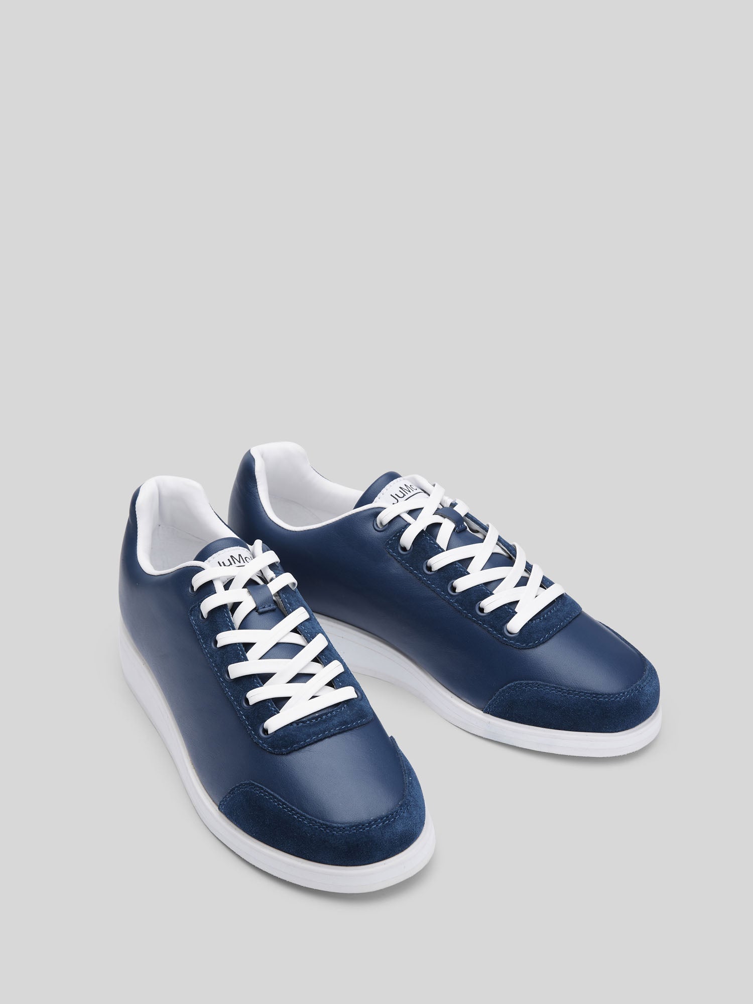 Navy Leather/Suede Luxury Fashion Mens Portal Sneaker Front