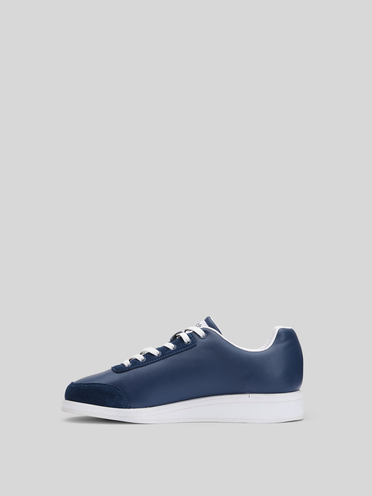 Navy Leather/Suede Luxury Fashion Mens Portal Sneaker Left